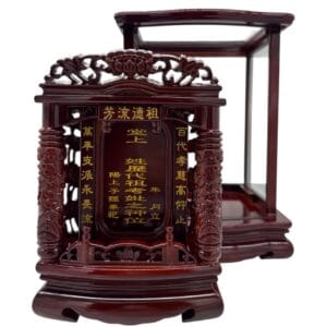 紫檀蓮花柱祖龕：圖片 2