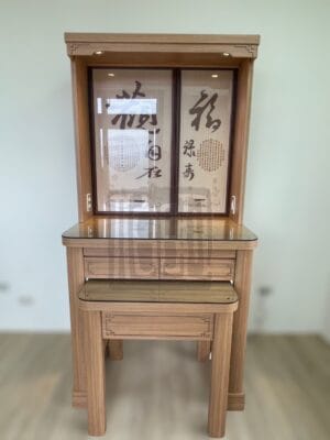 現代日式佛櫥-榆木色(低)：圖片 3
