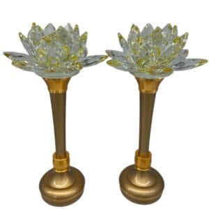 水晶蓮花燈―粉金